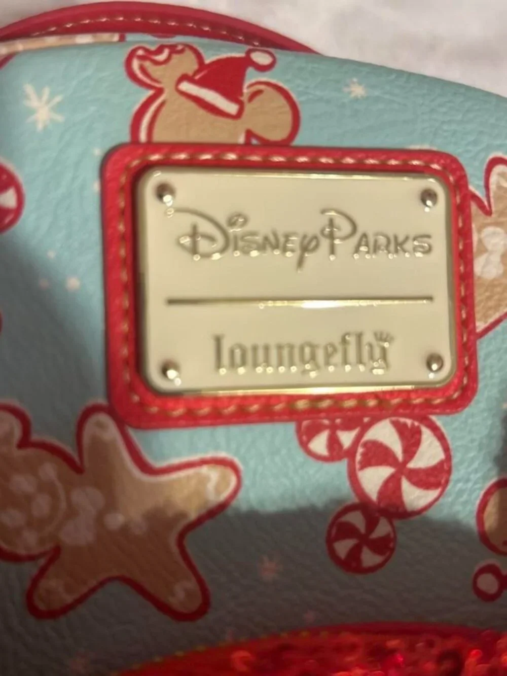Disney Parks x Loungefly Mickey Peppermint Gingerbread Mini Backpack